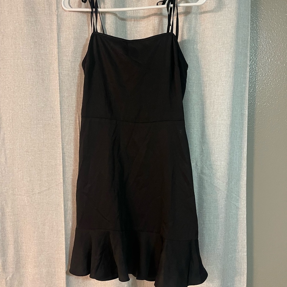 Express Black Ruffled Mini Sundress